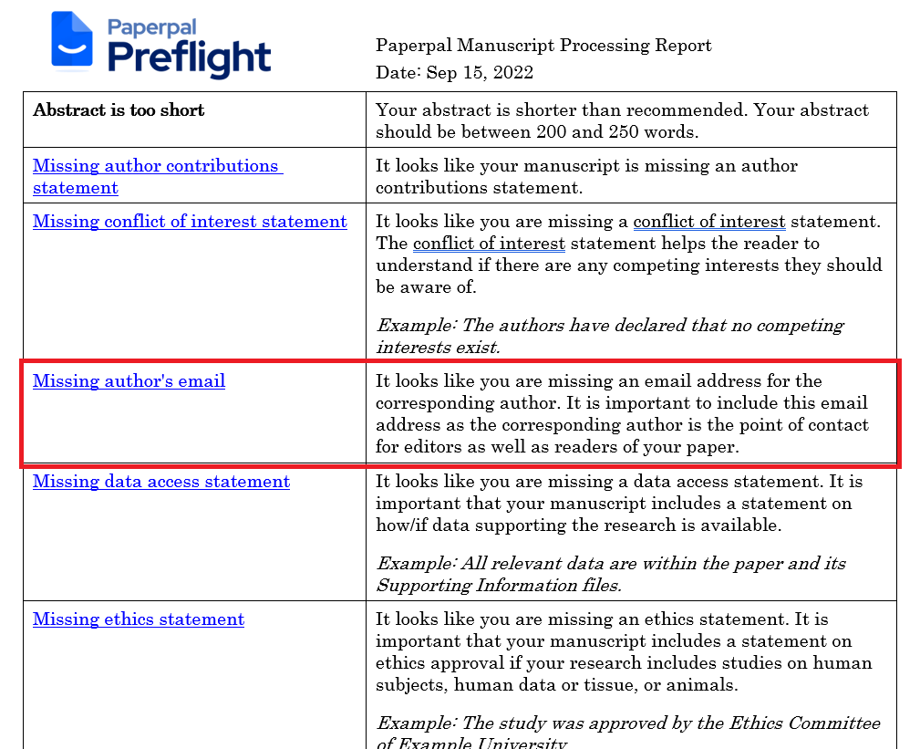 research paper metadata