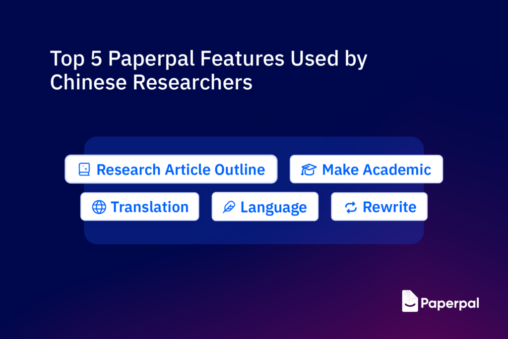 Top 5 Paperpal Features Used by Chinese Researchers