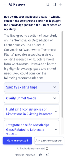 specify existing gaps