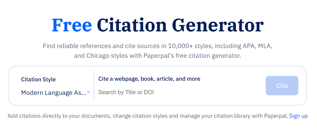 MLA Citation Generator