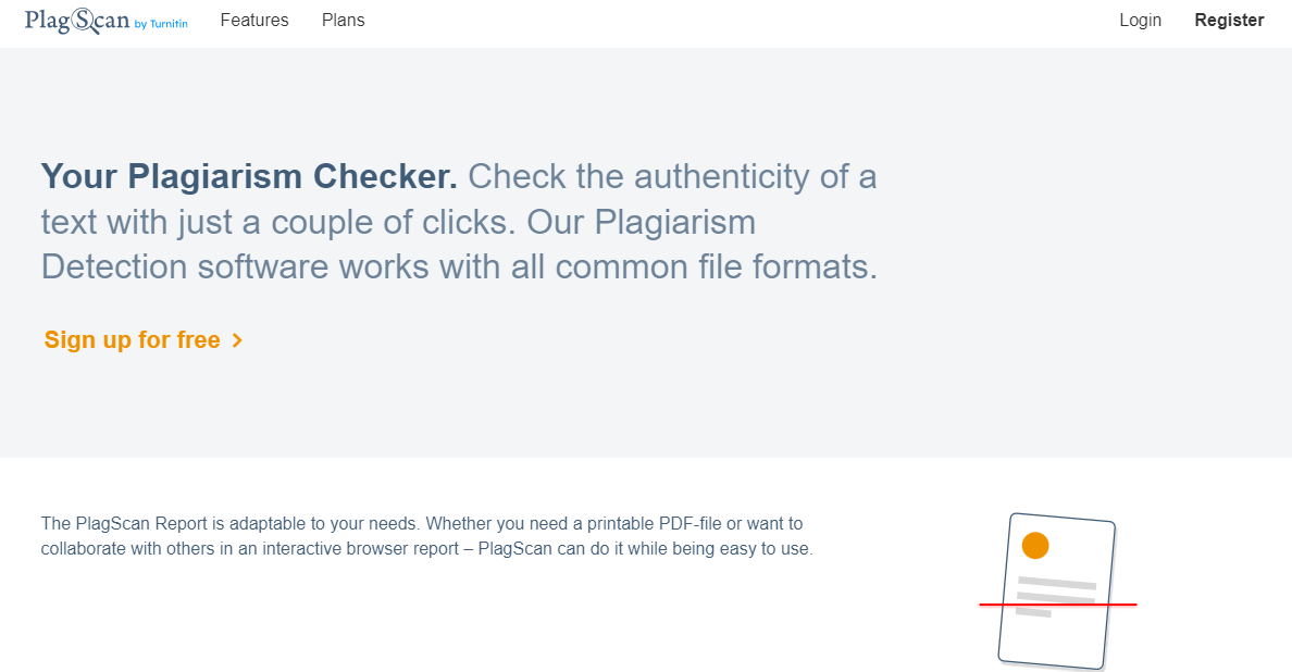 Plagscan Plagiarism Checker