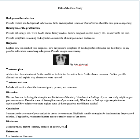 Figure 1. Case study template 