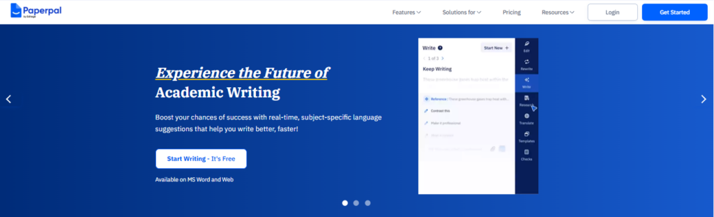 Start Writing with Paperpal