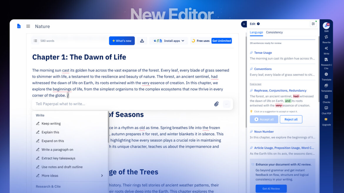 Paperpal Web Editor Upgrade Paperpal Web Editor Upgrade