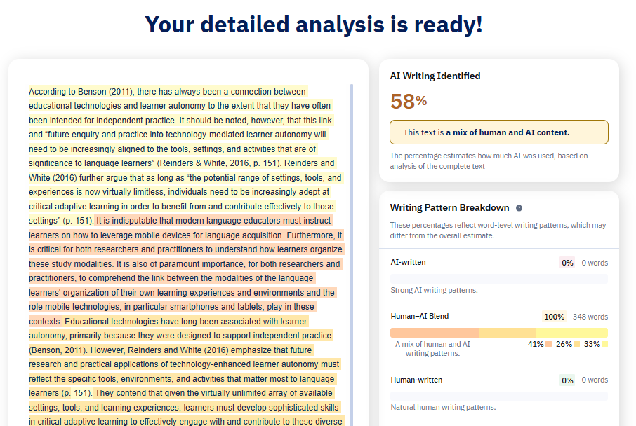 Paperpal is the best AI detector for academic writing