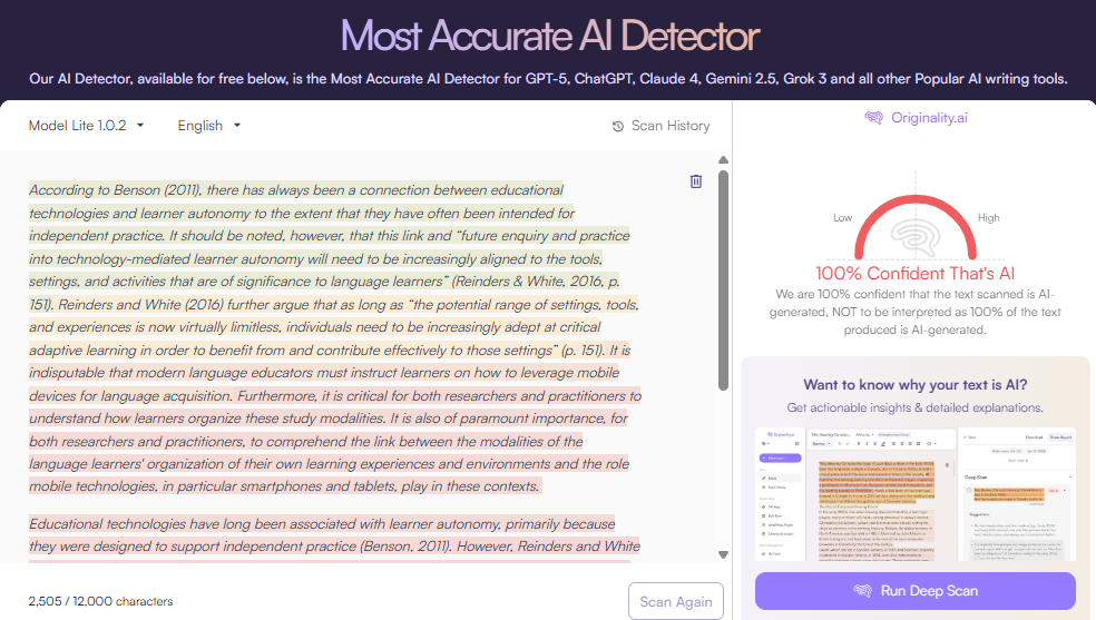 Originality AI Detector